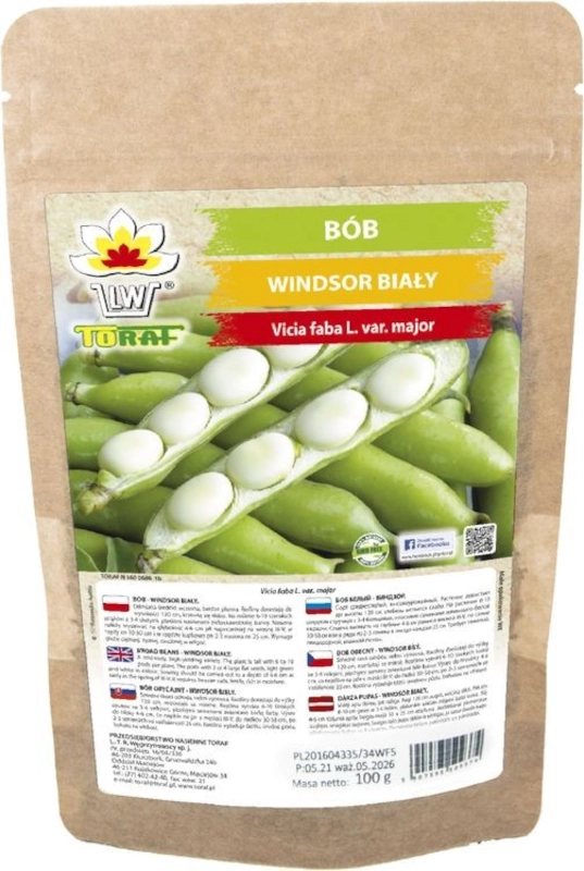 Toraf Bób Windsor Biały nasiona 2 100g sklep rajogrodnika